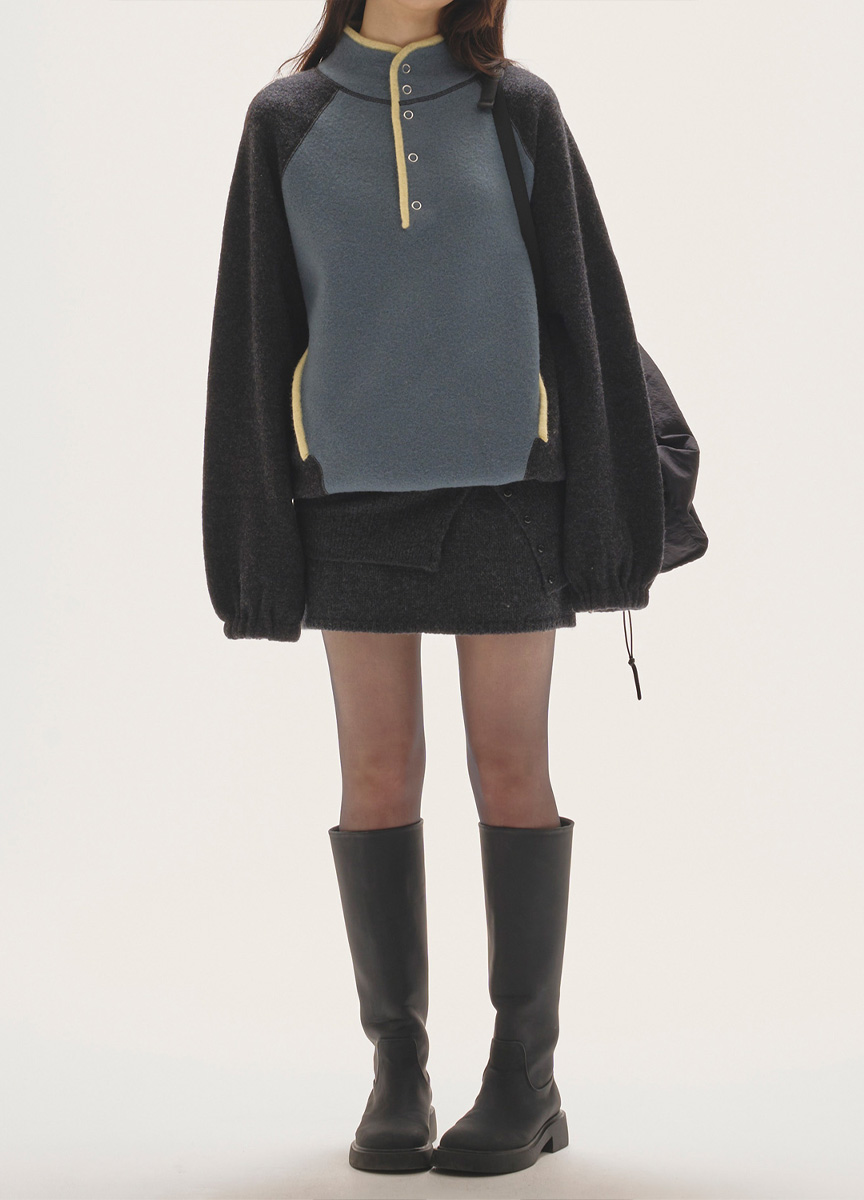 3WAY層次造型針織短裙